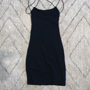 Black bodycon dress